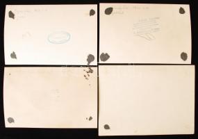 1937-1941 Báli fotók különböző szállodákban, 4 db fotó, hátoldalon feliratozva, 17x12 és 18x13 cm-es...