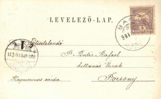 Baka (Pozsony vármegye) Katolikus templom és iskola, Bartal K. úr háza; kiadja Goldstein Jozsua / ca...