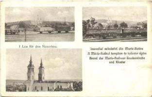 Máriaradna, templom és kolostor égése / burning of churches and monasteries, railway (EK)