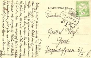 Somorja, Városháza, szentháromság szobor; Goldstein József kiadása / town hall, trinity (EK)