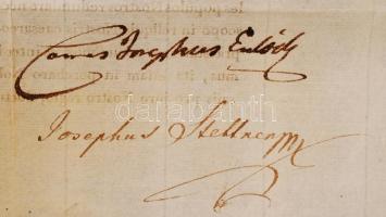 1816 I. Ferenc császár saját kézzel aláírt rendelete, melyben a Napóleoni háborúk miatti károk helyr...