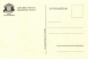 Kolozsvár 'Kincses Kolozsvár' irredenta, kiadja a Magyar Nemzeti Szövetség s: Márton L