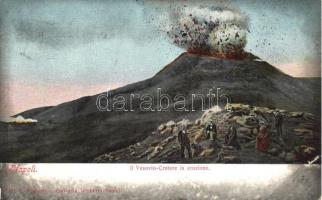 Naples, Napoli; Vesuvio - Cratere in eruzione / Vesuvius in eruption
