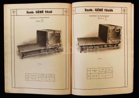 cca 1920-1930 GÉBÉ gázfőző és vasaló készülékek képes árjegyzéke, gazdagon illusztrált,  40p