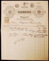 1886 Pester Holzindustrie fejléces számla / Invoice