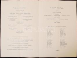 1910 Debreceni szállodások és vendéglősők és pincérek táncmulatságára szóló meghívó 4p