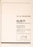 1934 Elzett vasárugyár képes zár és lakat katalógusa / Lock catalogue 28+16p