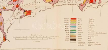 1919 Magyarország néprajzi térképe az 1910. évi népszámlálás alapján, Kogutowicz Károly, Magyar Föld...