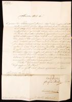 1846 Szécsen Miklós (1782-1871) titkos tanácsos, Pozsega vármegye főispánja által aláírt Helytartóta...
