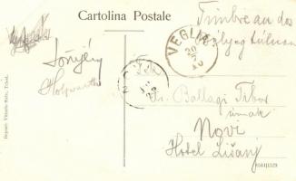 Krk, Veglia; Main square, clock tower (Rb)