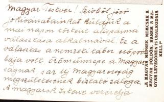 1938 A Magyar Nemzeti Szocialista Párt szolnoki csoportvezetőjének saját kézzel írt, hungarista témá...