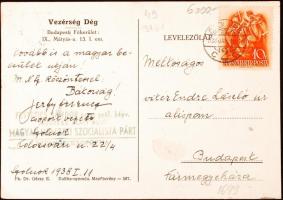 1938 A Magyar Nemzeti Szocialista Párt szolnoki csoportvezetőjének saját kézzel írt, hungarista témá...