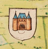 1581 Campen német város rézmetszetű képe, Megjelent: Braun, G. - Hogenberg, F. Civitates Orbis Terra...