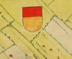 1581 Campen német város rézmetszetű képe, Megjelent: Braun, G. - Hogenberg, F. Civitates Orbis Terra...