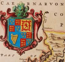 1645 Joan Blaeu: Montgomeria Comitatus et Comitatus Mervinia. Rézmetszetű térkép, hátoldalt a város ...