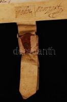 1661 Tulajdonátruházási szerződés Angliában, Suffolk megyében aldertoni ingatlan ügyében. Pergamenre...