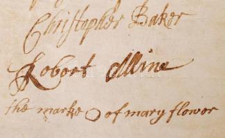 1706 Tulajdonátruházási szerződés Angliában, Leicester megyében plungari ingatlanok ügyében kisbirto...