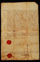 1817 Passionális levél Várpalota városának határában található dűlő eladásáról a város és a Zichy ur...