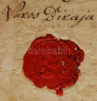 1817 Passionális levél Várpalota városának határában található dűlő eladásáról a város és a Zichy ur...