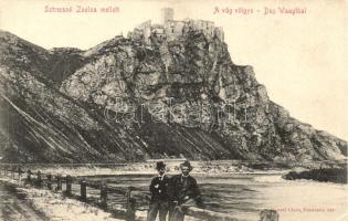 Sztrecsnó, Vág-völgye; Vár, Gansel Lipót kiadása / castle