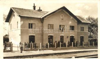 Bácstopolya, Vasútállomás; Hajtman István kiadása / railway station
