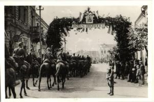 1940 Dés, bevonulás / entry of the Hungarian troops 'vissza' So. Stpl