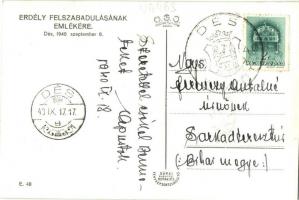 1940 Dés, bevonulás / entry of the Hungarian troops 'vissza' So. Stpl