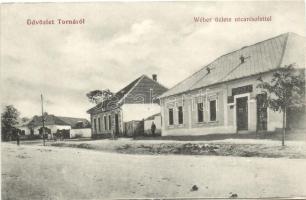 Torna, Wéber üzlete utcarészlettel / street with Weber's shop