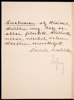 1904 gr. Tisza István miniszterelnök saját kézzel írt levele a nagyszalontai esperesnek egyházi ügyb...