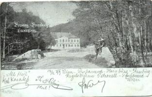 1899 Pozsony, Vaskutacska, Eisenbrünnel; Ferdinánd király vasfürdő (hátoldalon bélyegzés) / spa