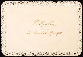 1870 Csipke litho szentkép / Embroided litho holy picture