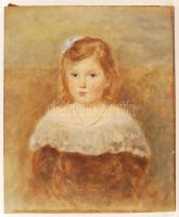 Tímár-Thein Miksa (1874-1940): Kislány portré. Olaj, vászon, jelzett, 58×48 cm