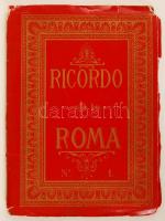 cca 1910 Ricordo di Roma, Róma nevezetességeit bemutató leporelló, 48 képpel / cca 1910 Rome, leporello with 48 pictures