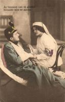 WWI Soldier with nurse, Az Istennek van rá gondja: Sebesült hőst ki ápolja