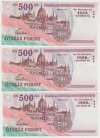2006. 500Ft (3x) sorszámkövetők T:I,II