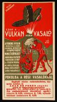 cca 1910-1920 Bp. VIII., Az Arak és Fehér cég "Vulkán" vasalójának színes reklámszórólapja