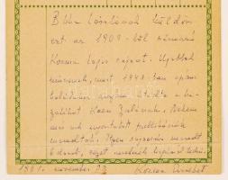 Kozma Lajos (1884-1948): Vázlatrajz. Ceruza, papír, jelzés nélkül, 10×9 cm, hátoldalán Kozma Erzsébe...