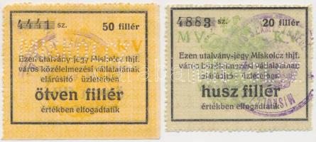 Miskolc 1916. 20f + 50f "MISKOLCZ" perforációval T:I- (hajtatlan)