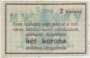 Miskolc 1916. 2K "MISKOLCZ" perforációval T:I