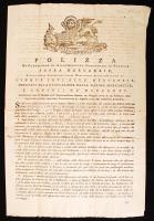 1771 Velence, Tengeri kereskedelmet érintő olasz nyelvű szerződés / 1771 Venice, Italian commercial settlement
