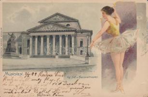 1899 München, Kgl. Hof- und Nationaltheater, Ottmar Zieher litho (EK)