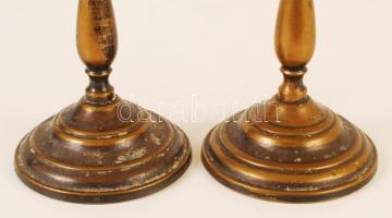Réz gyertyatartó pár, m:24 cm (2×)