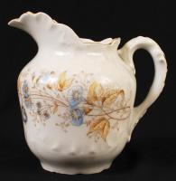 Cukortartó és kiöntő, kézzel festett, jelzés nélkül (csak sorszám), egyiken apró hajszálrepedés, m:1...