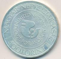 1984. 500Ft Ag "Nők évtizede" eredeti tokban tanúsítvánnyal T:BU Adamo EM77