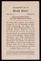 1935 Hitler az emlékezés napján, náci propagandanyomtatvány /
1931 Heldengedenktag in Germany with H...