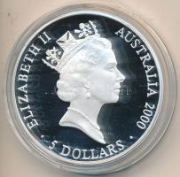 Ausztrália 2000. (1998.) 5$ Ag "Sydney 2000 Olimpia" T:PP Eredeti dísztokban Australia 2000. (1998.) 5 Dollars Ag "Sydney 2000 Olympics" C:PP In original case Krause KM# 372
