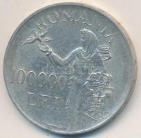 Románia 1946. 100.000L Ag T:2- Romania 1946. 100.000 Lei Ag C:VF