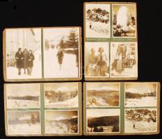 1931 Téli kikapcsolódás Tátraszéplakon, 26 db fotó albumlapokra ragasztva, 8x6 és 8x12 cm-es méretekben