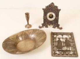 Ón tárgyak: fali kép, tál, asztali óra, gyertyatartó, összesen: 4 db