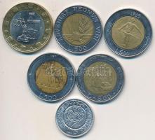 San Marino 1973-1997. 5L-1000L 6klf fémpénz T:2 San Marino 1973-1997. 5 Lire - 1000 Lire 6diff coins C:XF Krause KM# 24,181,209,239,301,368